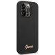 Guess Silicone Vintage Gold Logo Case for iPhone 14 Pro Black