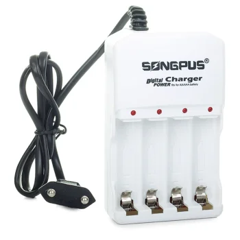AA and AAA Battery Charger, White