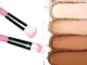 Professional Makeup Brush Set (12 pcs) with Case, Pink