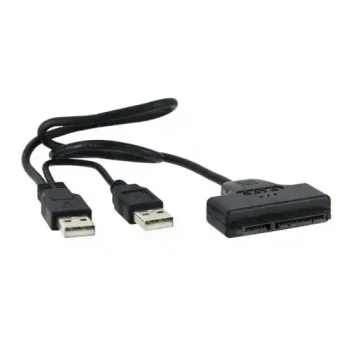 USB 2.0 Type-A to SATA 2.5 Inch HDD SSD Adapter Cable, 35cm, Black