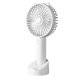 Portable USB Desk Fan with 3 Speeds, Rechargeable, white