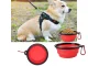 Foldable Silicone Pet Travel Bowl for Dogs and Cats 800ml, Red