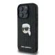 Apple iPhone 16 Pro Max 6.9\" Karl Lagerfeld Monogram Karl Head Pin Case Cover, Black