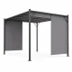 MultiGarden Garden Pergola 3x4 m, Steel Frame, Grey