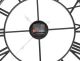 Ruhhy 01562 Wall Clock with Roman Numerals, Retro Loft 3D, 47 cm, Black