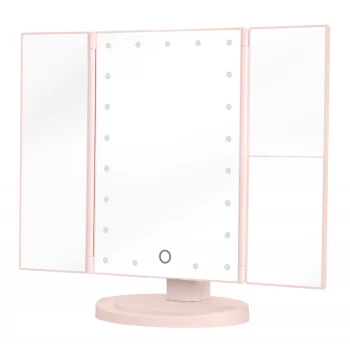 Humanas HS-ML04 Makeup Mirror with LED Lights, Pink