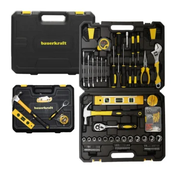 Bauerkraft H-075 Tool Kit in Case, 140 Pieces, Black