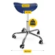 4FIZJO ERGO Swivel Saddle Stool for Massage, Blue