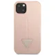 Guess Saffiano Triangle Logo Case for iPhone 14 Plus, Pink