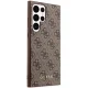 Guess 4G Metal Gold Logo Case for Samsung Galaxy S23 Ultra S918, Brown