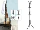 Free Standing Coat Rack with 12 Hooks, 174cm, Black