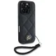 Karl Lagerfeld Quilted Initial Logo & Chain Strap iPhone 16 Pro Max Case - Black
