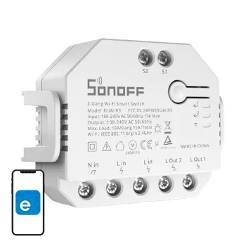 Sonoff Dual R3 2-Channel Smart Wi-Fi Switch with Electricity Metering