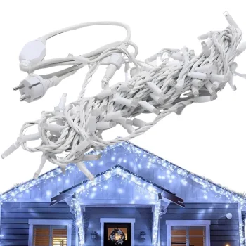 LED Curtain String Lights 500 LED Cold White IP44