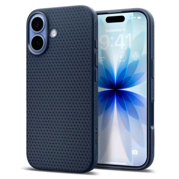 Spigen Liquid Air Case for iPhone 17, Navy Blue