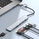 Wozinsky WAH-81 8-in-1 USB-C Hub with USB 3.0 SD MicroSD Reader and 3.5mm Audio Output - Gray