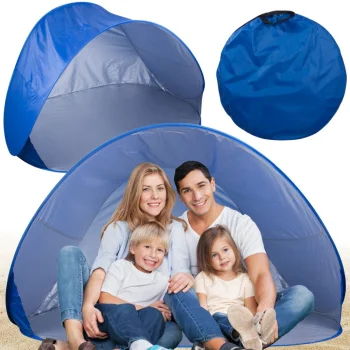 Large Pop-Up Beach Tent with UV Protection, Blue