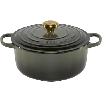 Ketaus troškintuvas Le Creuset Signature 26 cm, 5.3 l, čiobrelių žalias
