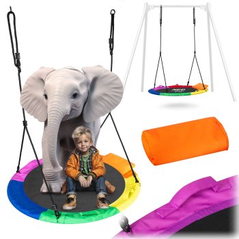 Saucer Swing for Kids Neo-Sport Swingo XXL 120 cm, Multicolor