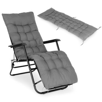 Soft Garden Sun Lounger Cushion 160 cm MultiGarden, Grey