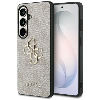 Guess IML Big Metal 4G Case for Samsung Galaxy S26 - Brown