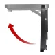 Maclean MC-129 B Folding Shelf / Tabletop, Black, 100x20cm, 50kg
