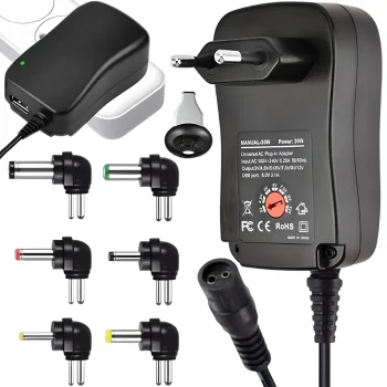 Universal Adjustable Power Supply 3V-12V with 6 Tips and USB
