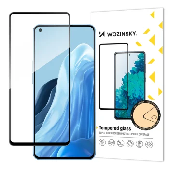 Wozinsky Full Glue Tempered Glass Screen Protector for Oppo Reno7 Pro 5G, Black