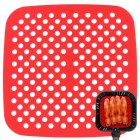 Silicone air fryer liner, square, 21 cm, red or black