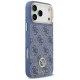 Guess 4G Strass Logo & Big Strap Metal Buttons MagSafe Phone Case Cover iPhone 17 Pro Max - Blue