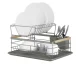 Massido MS-601 2-Tier Dish Drying Rack, Grey