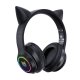 Onikuma B90 Wireless Gaming Headphones with Cat Ears, Black
