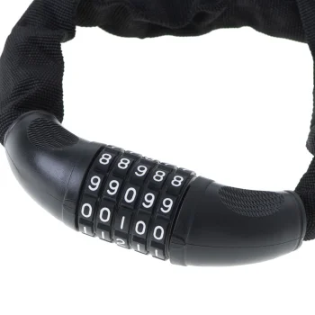 Bike lock with 5-digit code, RALLEX, 100 cm, black