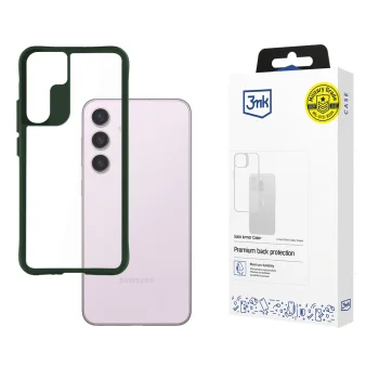 3Mk Protection Satin Armor Case+ for Samsung Galaxy S24, Green/Transparent