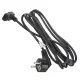 Maclean MCTV-854 Angled Power Cable, CEE 7/7 Schuko to C13, 3m, Black