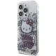 Hello Kitty iPhone 15 Pro Case IML Kitty On Bricks Graffiti, White