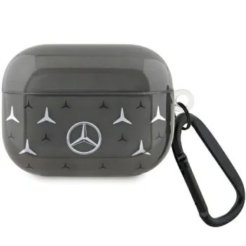 Mercedes MEAP8DPMGS Large Star Pattern Case for Apple AirPods Pro, Black