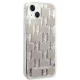 Karl Lagerfeld Liquid Glitter Monogram Case for iPhone 14 Plus, Silver