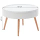 Modernhome Round Coffee Table with Storage Compartment 60 cm