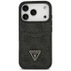 Guess 4G Double Card Triangle Case for iPhone 17 Pro, Black