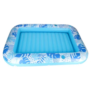 Inflatable Pool Lounger with Headrest Pillow, Water Float for Adults, blue