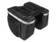 Large Bicycle Rear Rack Bag, 2 Compartments, 28L, Black