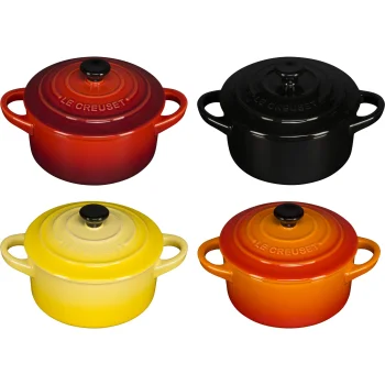 Le Creuset Stoneware Mini Cocottes Set of 4, 0.25 L, Multicolour