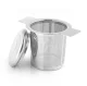 Tea and Herb Infuser Strainer with Lid AG908, Silver