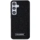 Karl Lagerfeld Samsung Galaxy S24+ Case Rhinestone Logo Metal Plate, Black