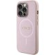 Guess Saffiano MagSafe case for iPhone 15 Pro Max - pink