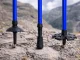 Verk Group Foldable Nordic Walking and Trekking Poles Set with Bag, Blue