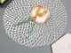 Round Openwork Table Placemat, Silver, 41 cm