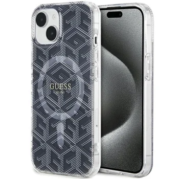 Guess iPhone 15 / 14 / 13 Case IML GCube MagSafe, Black