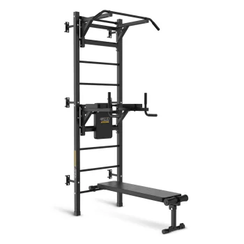 Gymnastic Wall Bars with Pull-Up Bar and Bench 4FIZJO CrossMAX, Black